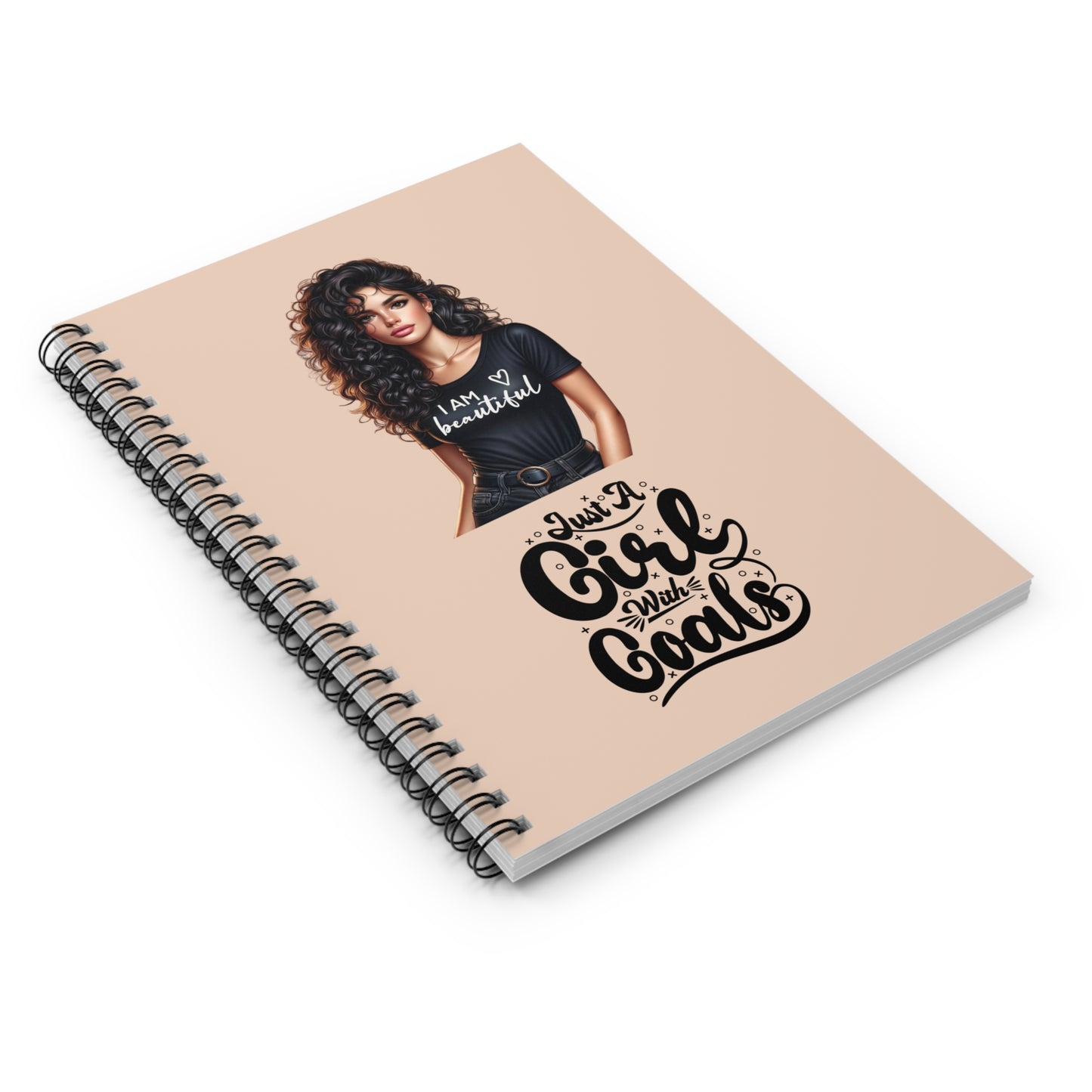 I Am Beautiful, Just a Girl with Goals Notebook