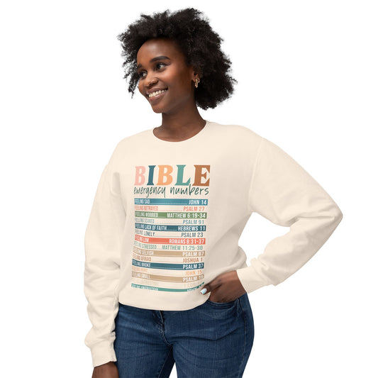 Bible Emergency Numbers Crewneck Sweatshirt