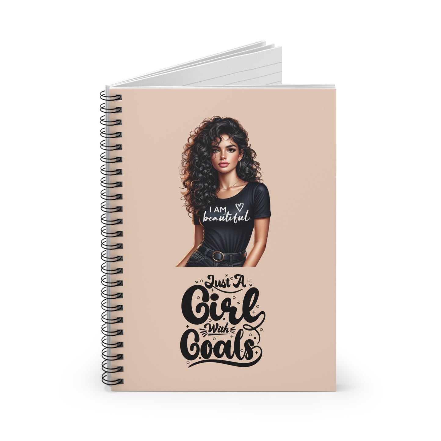 I Am Beautiful, Just a Girl with Goals Notebook